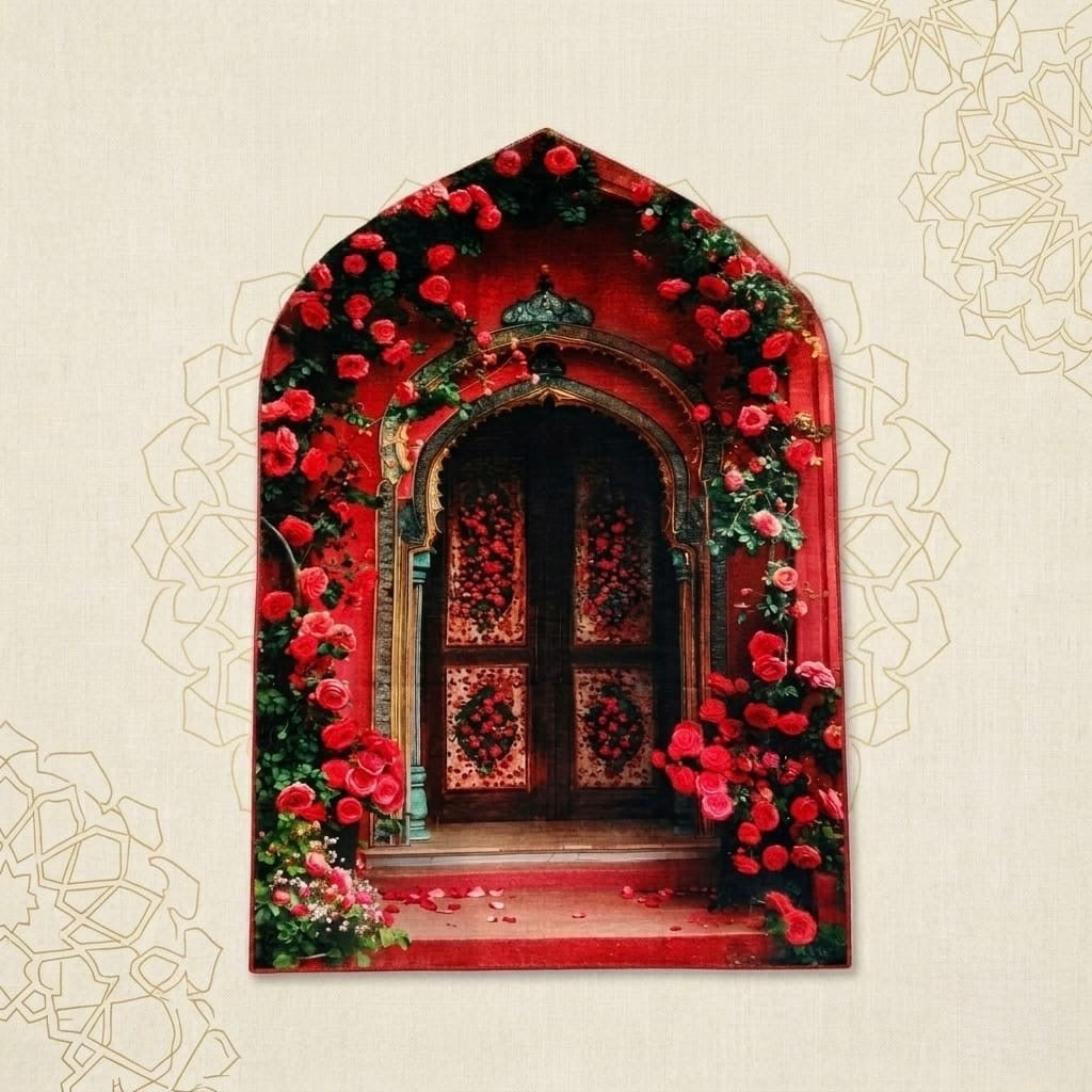 3D Golden Prayer Mat Plaque – Luxury Islamic Home Décor Sign | Sizes 80×120