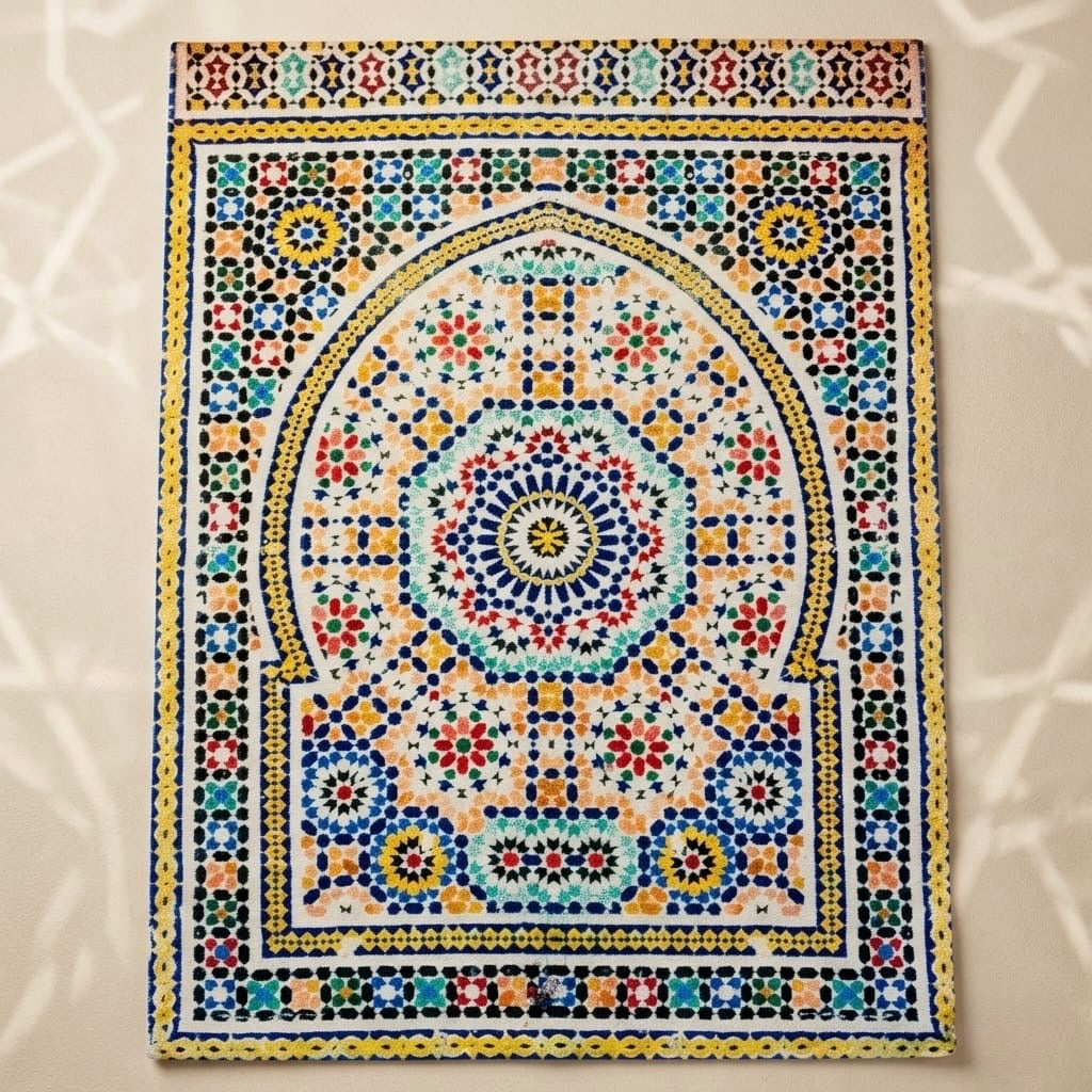 Silver Carpet Prayer Mat – Janamaz Sajadah | 70 x 110 cm