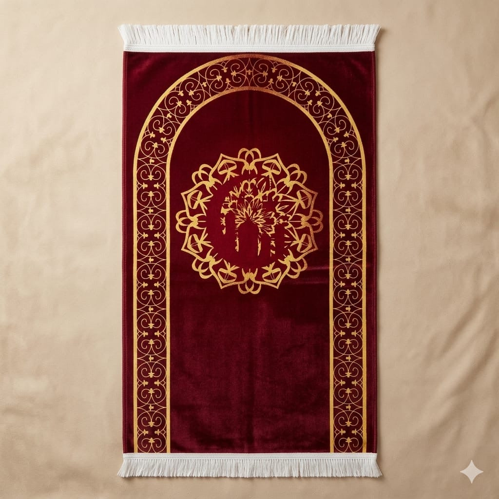 Silver Carpet Prayer Mat – Janamaz Sajadah | 70 x 110 cm