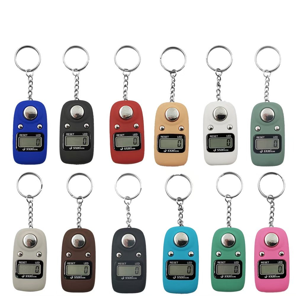 Digital Finger Tally Counter Keychain- Random Color