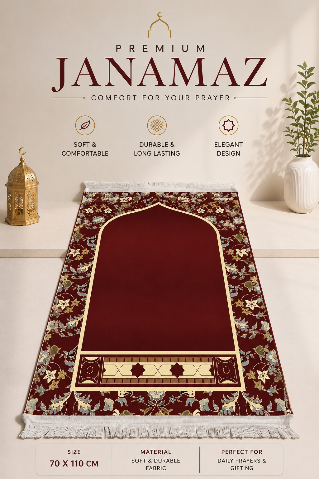 Silver Carpet Prayer Mat B15