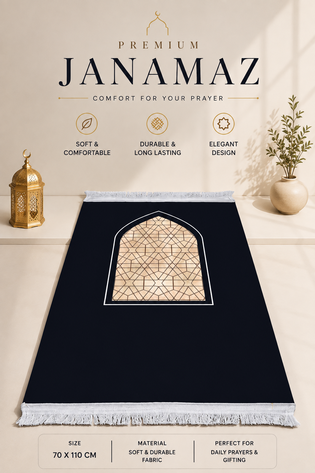 Silver Carpet Prayer Mat B14