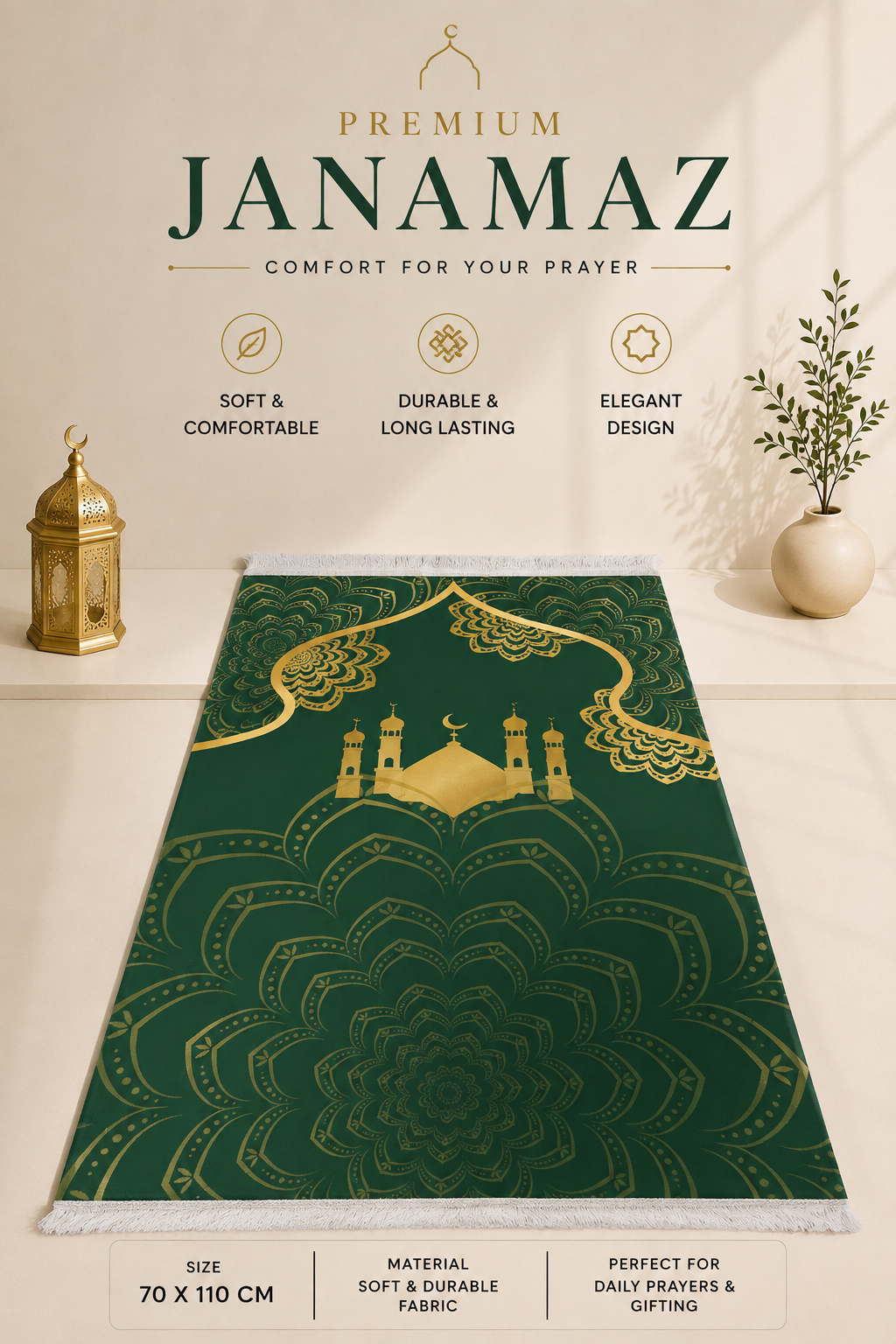 Silver Carpet Prayer Mat B9