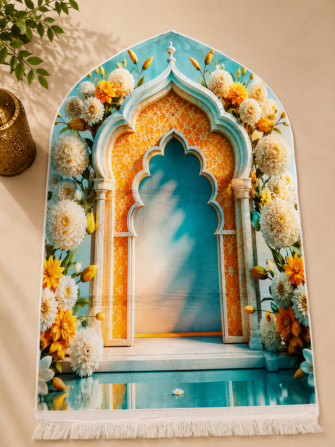 3D Golden Prayer Mat Plaque D21