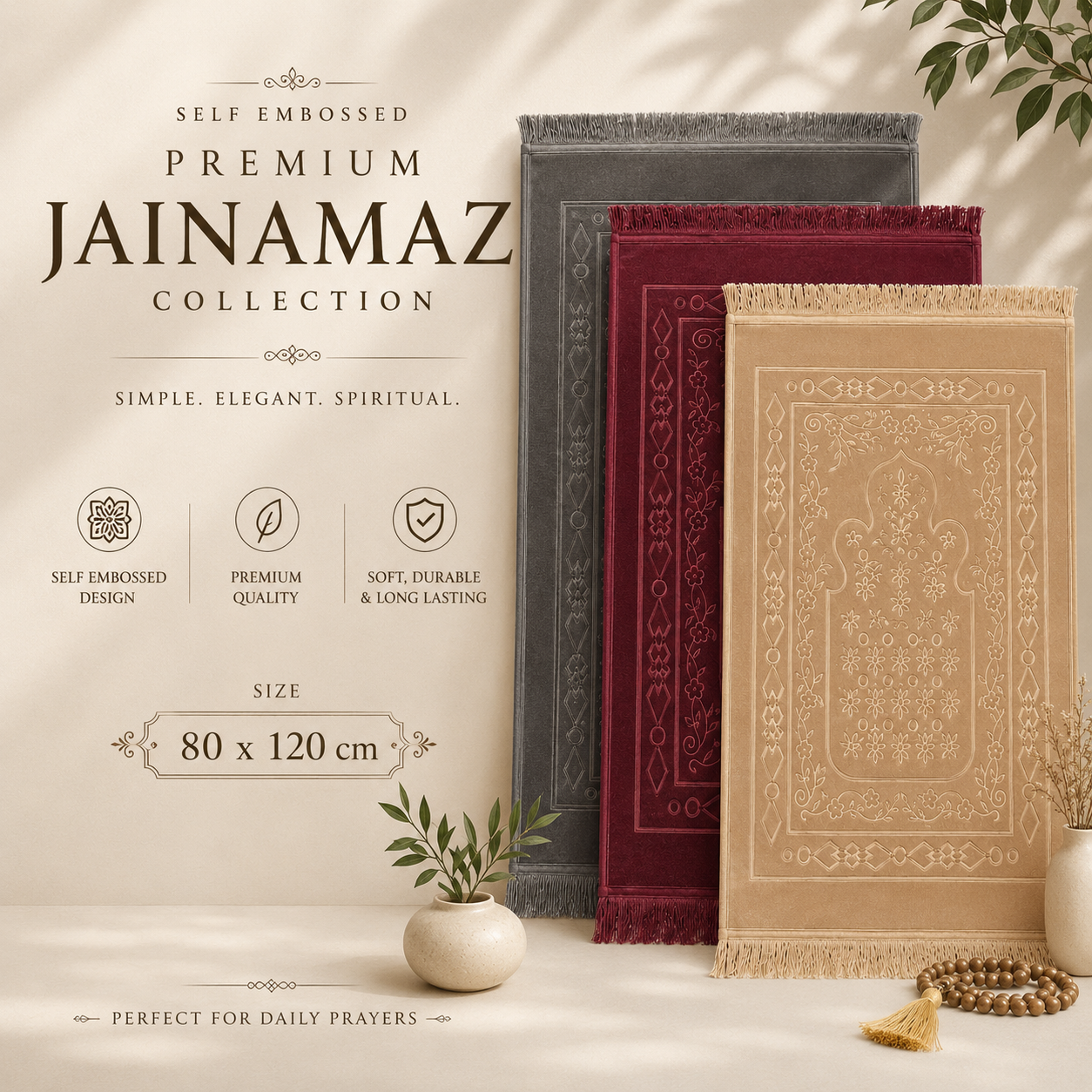 Self Embossed  Premium jainamaz