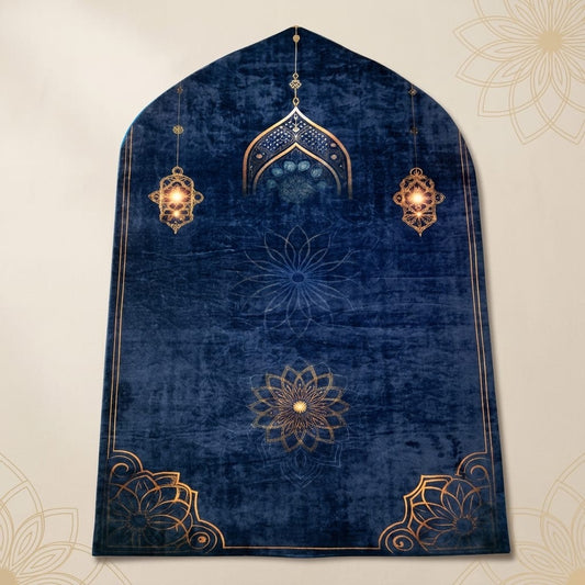 3D Golden Prayer Mat Plaque – Luxury Islamic Home Décor Sign | Sizes 80×120