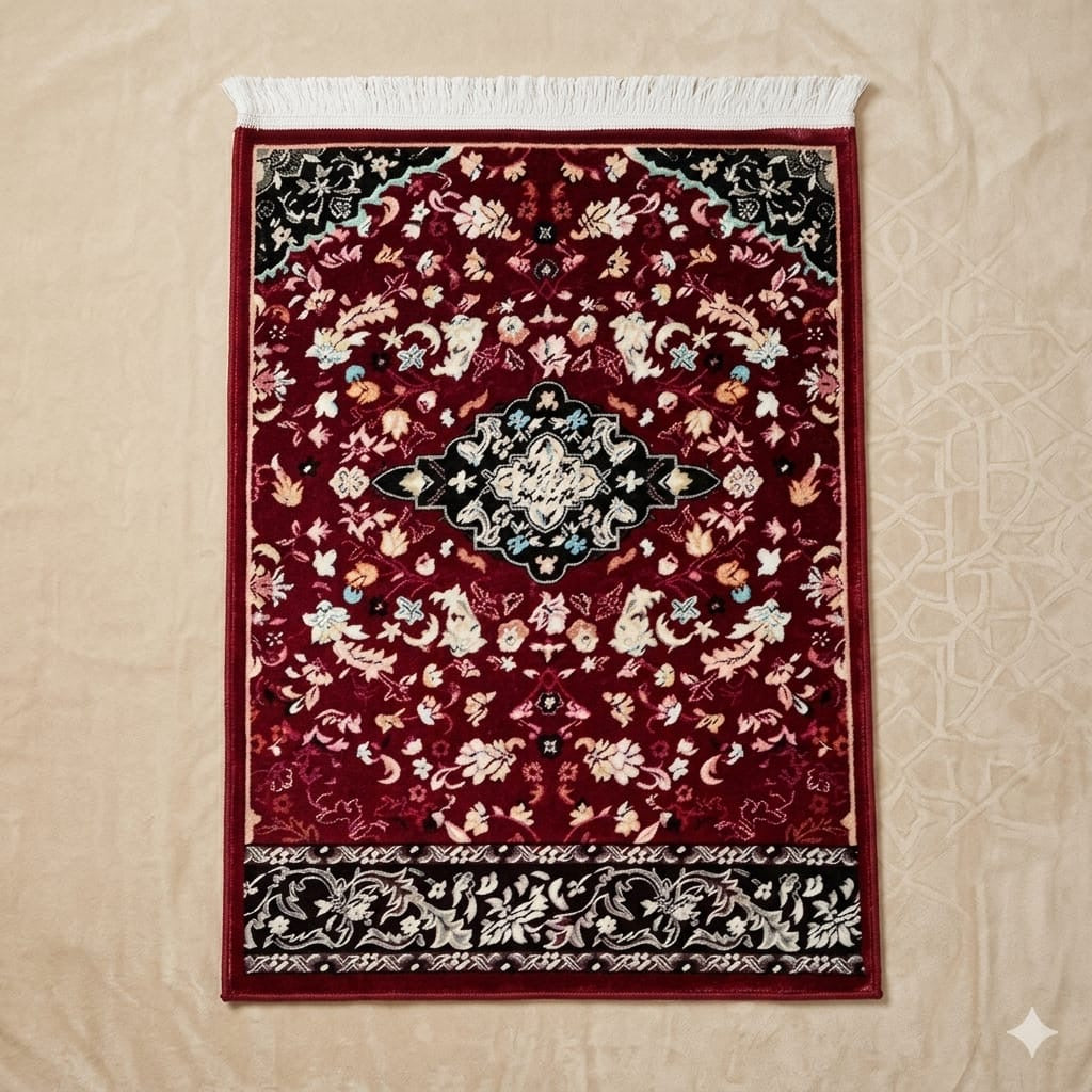 Silver Carpet Prayer Mat – Janamaz Sajadah | 70 x 110 cm