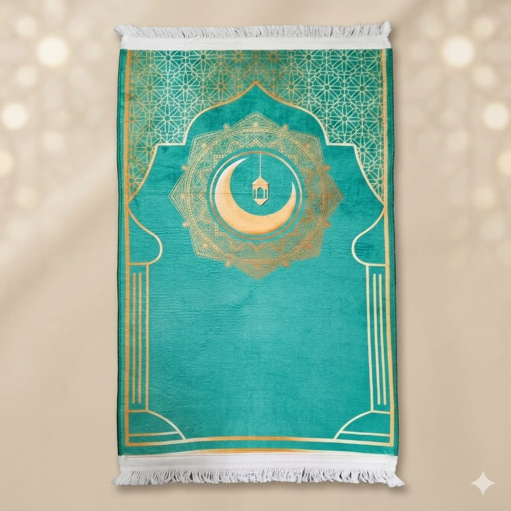 Silver Carpet Prayer Mat – Janamaz Sajadah | 70 x 110 cm