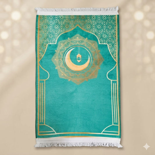 Silver Carpet Prayer Mat – Janamaz Sajadah | 70 x 110 cm