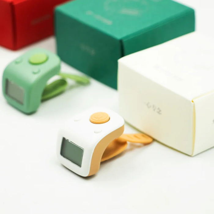 Rechargeable LED Finger Counter Tasbeeh – Digital Backlight Ring Counter for Zikr & Prayer