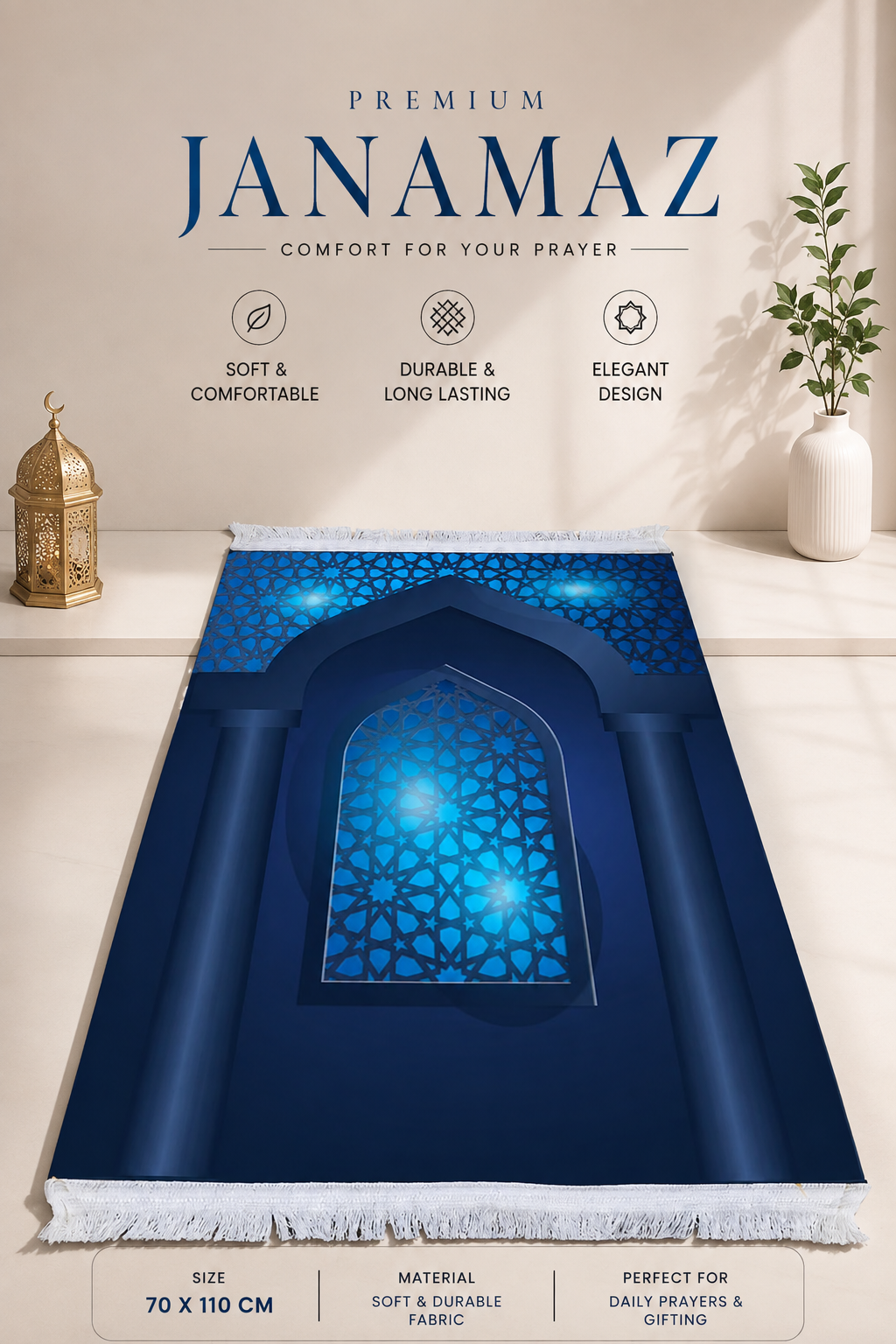Silver Carpet Prayer Mat B16