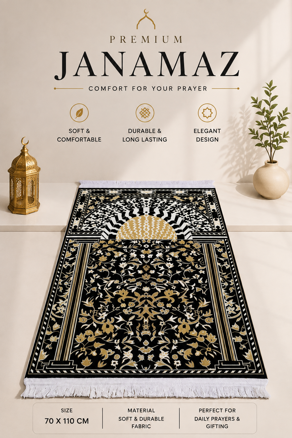 Silver Carpet Prayer Mat B13