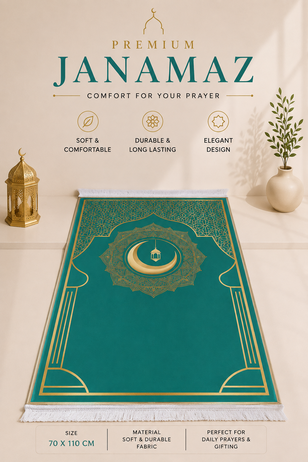 Silver Carpet Prayer Mat B7