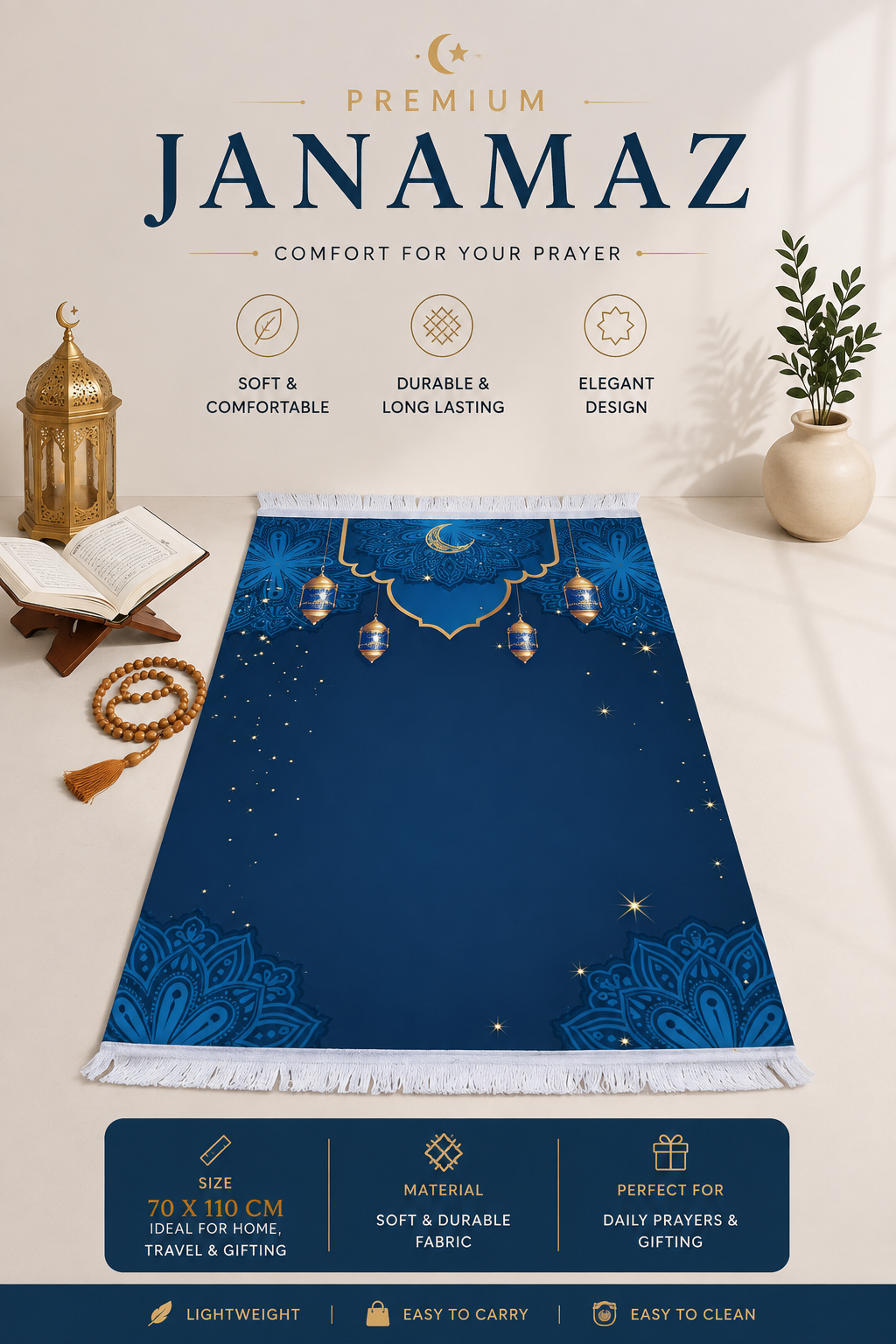 Silver Carpet Prayer Mat B6