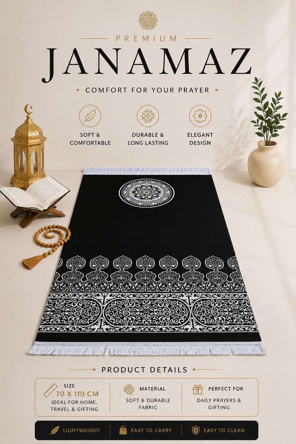 Silver Carpet Prayer Mat B5