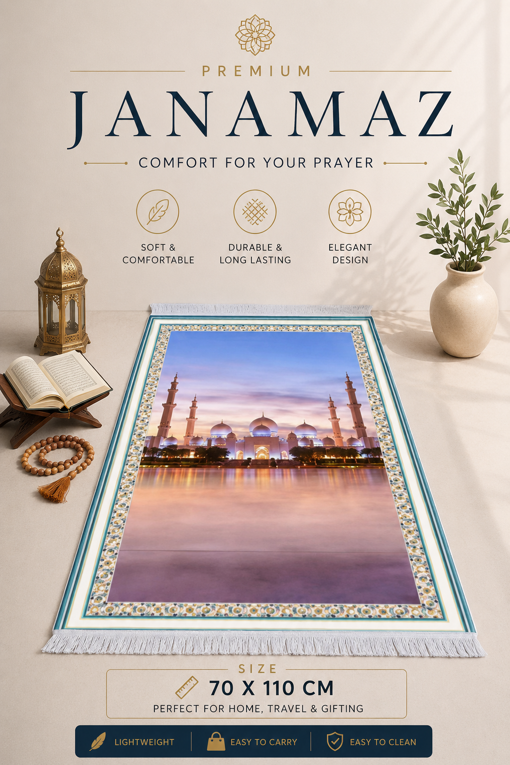 Silver Carpet Prayer Mat B2