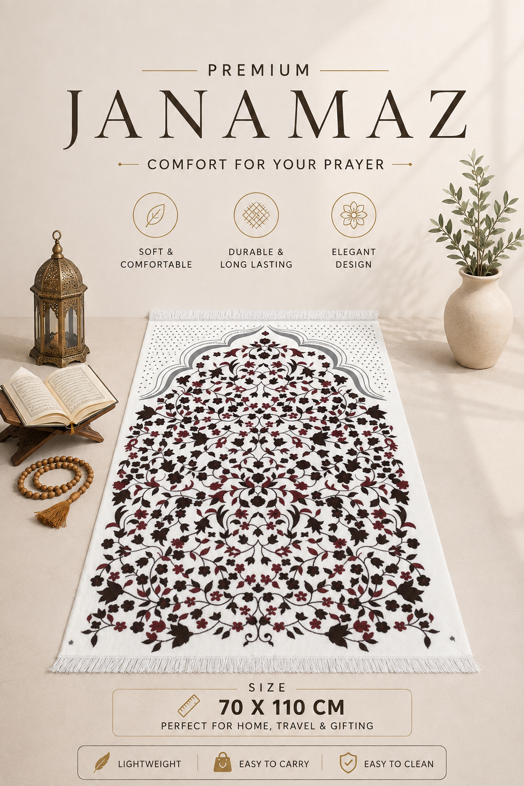 Silver Carpet Prayer Mat B1