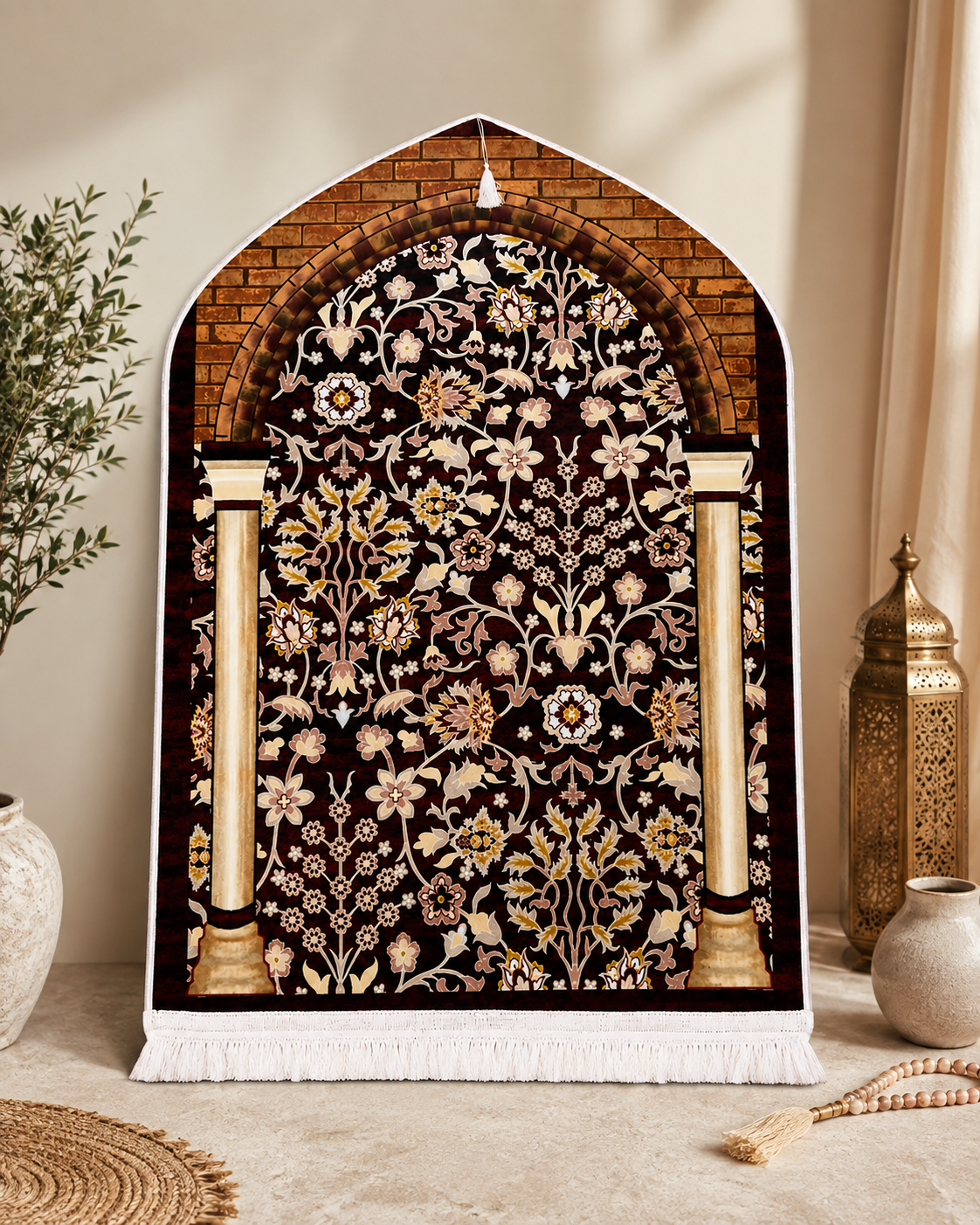 3D Golden Prayer Mat Plaque D26