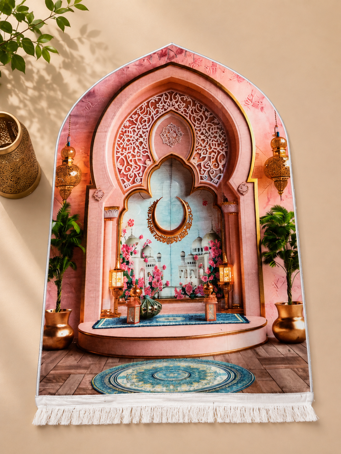 3D Golden Prayer Mat Plaque D22