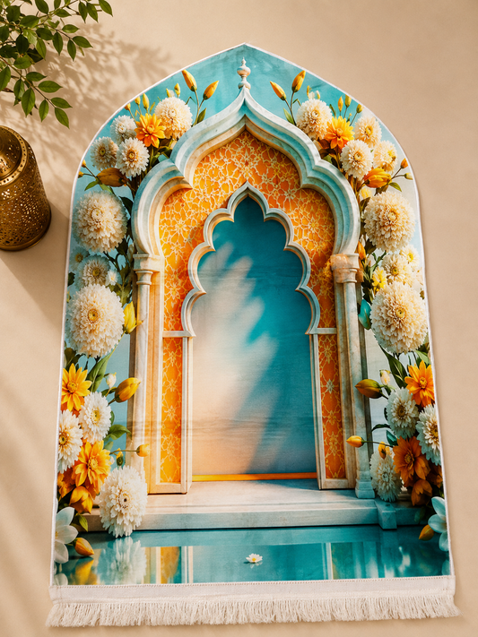 3D Golden Prayer Mat Plaque D21