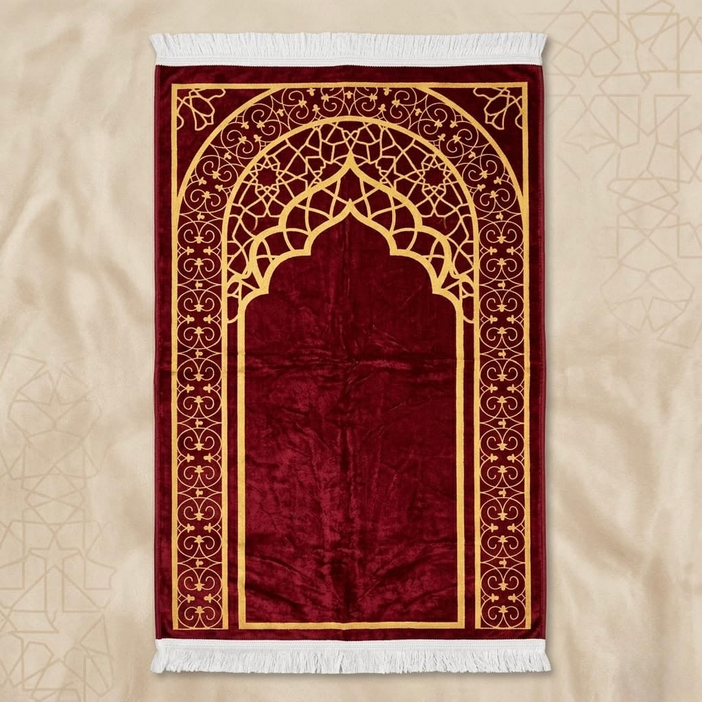 Silver Carpet Prayer Mat – Janamaz Sajadah | 70 x 110 cm