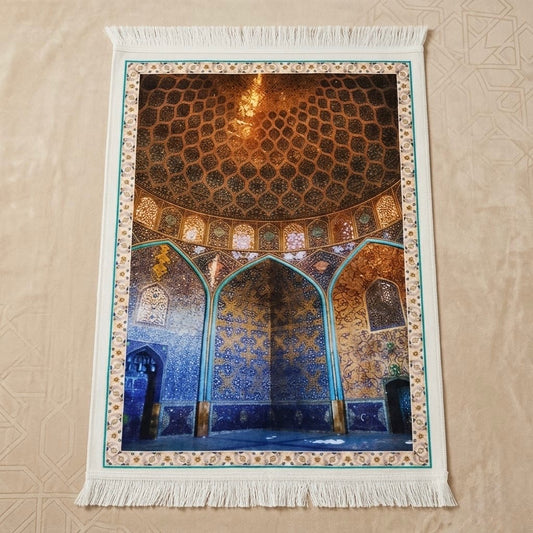 Silver Carpet Prayer Mat – Janamaz Sajadah | 70 x 110 cm