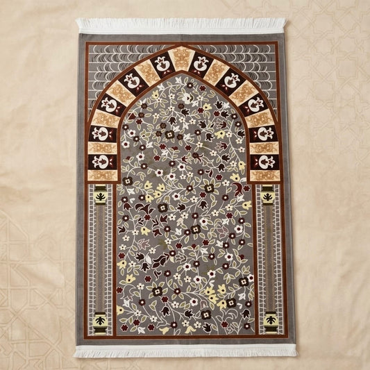 Silver Carpet Prayer Mat – Janamaz Sajadah | 70 x 110 cm