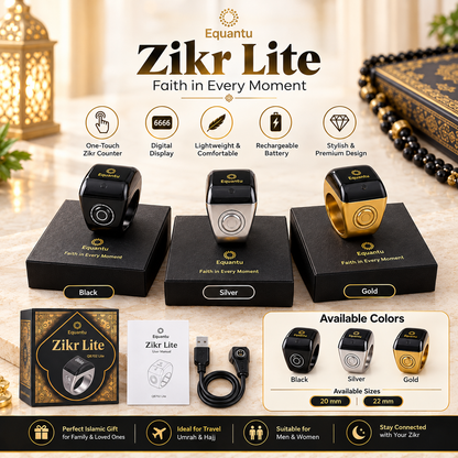 Equantu Smart Zikr Ring – Modern Digital Tasbih