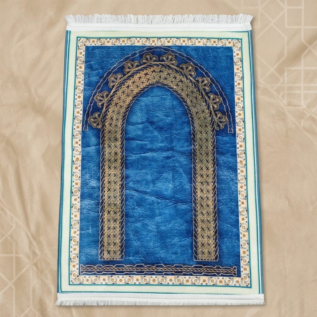 Silver Carpet Prayer Mat – Janamaz Sajadah | 70 x 110 cm