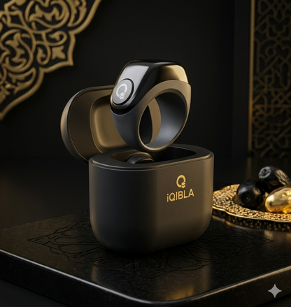 Iqibla Zikr Ring Jood – Smart Digital Tasbih Ring with OLED Display & Prayer Reminder
