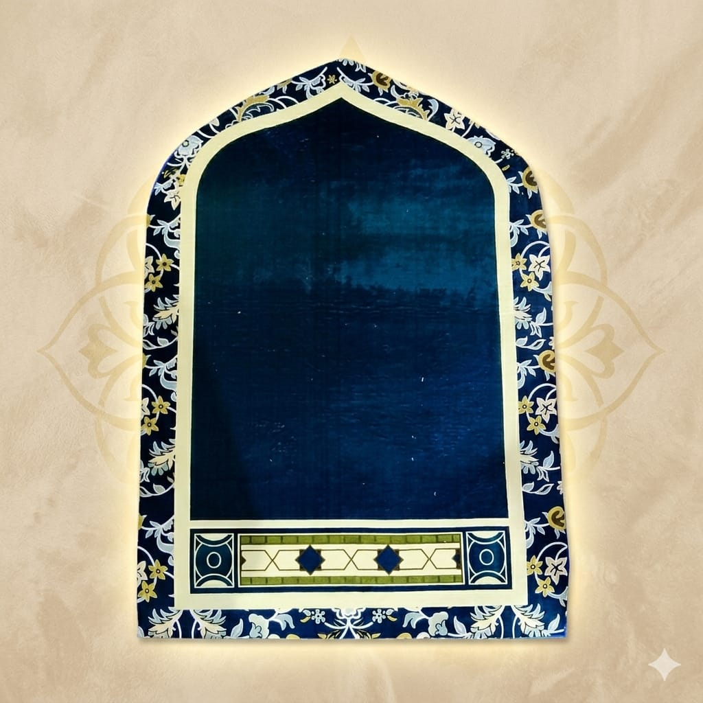 3D Golden Prayer Mat Plaque – Luxury Islamic Home Décor Sign | Sizes 80×120