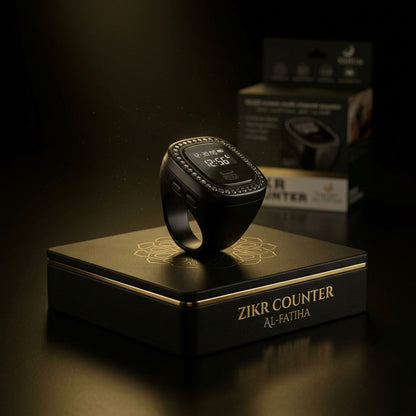 OLED Display Diamond Zikr Tasbeeh Ring