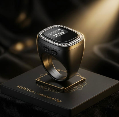 OLED Display Diamond Zikr Tasbeeh Ring