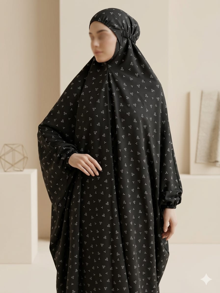 Gulbahar Namaz Chaddar – Black & White Print