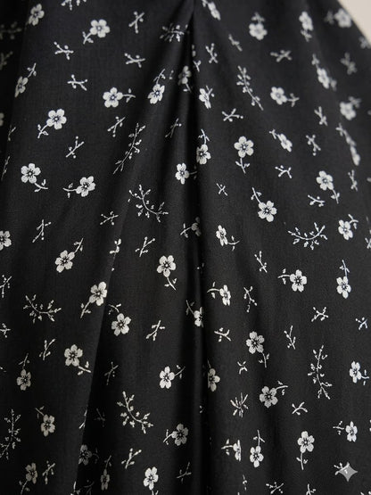 Chameli Printed Namaz Chaddar – Black