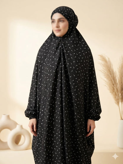 Parwaz Printed Namaz Chaddar – Black